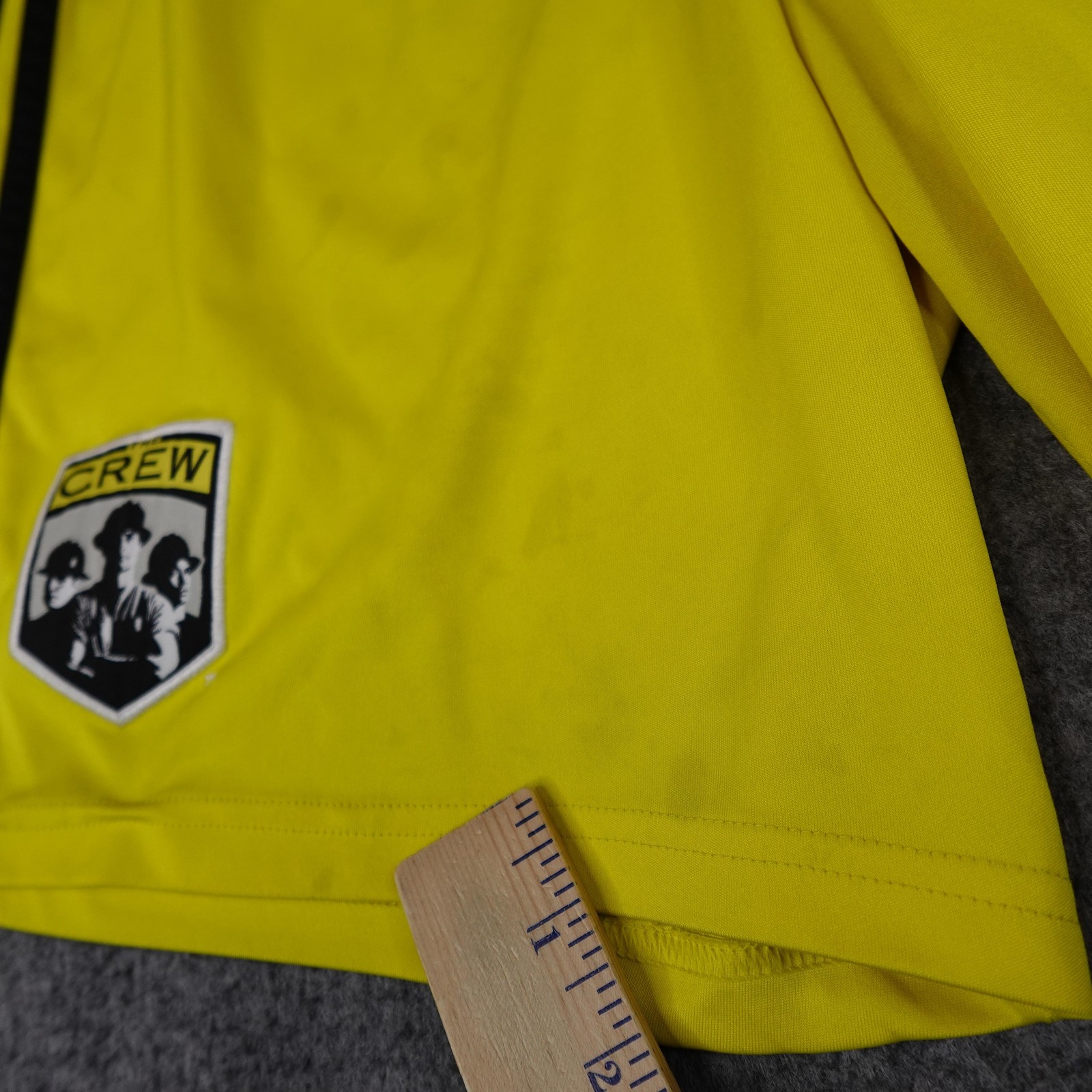 Columbus Crew Shorts Mens Medium Yellow MLS Soccer Adidas Climalite Training VTG