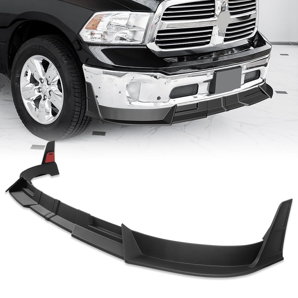 Matte Black ABS Front Bumper Lip Body kit, Compatible with 2013-2018 Ram