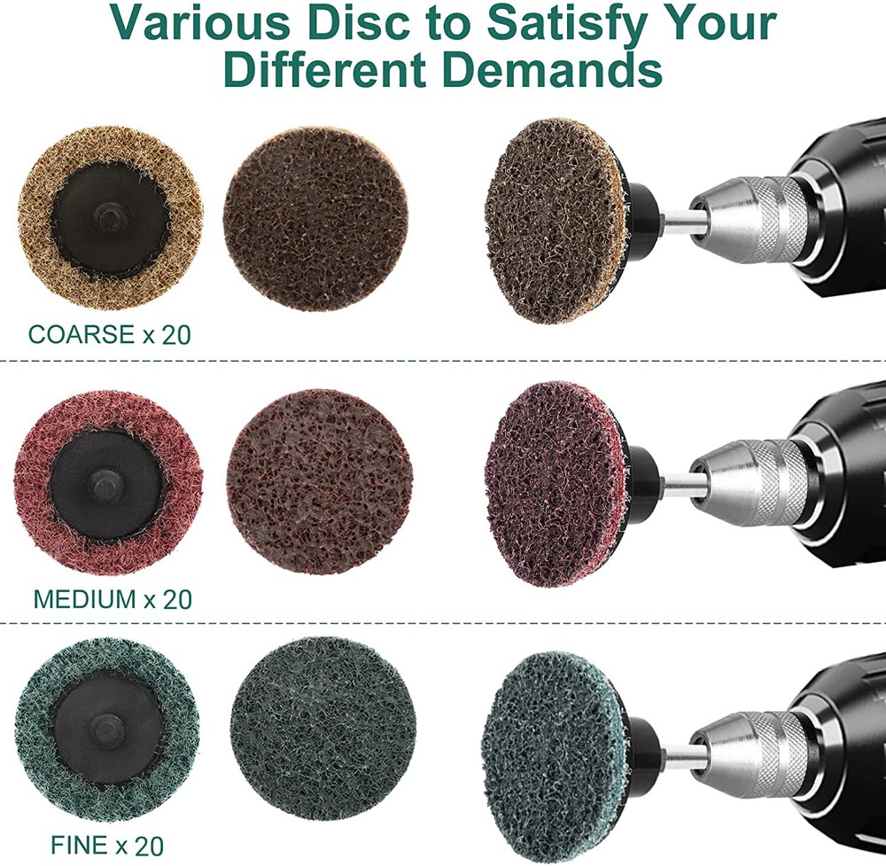 61X 2 inch Extra Heavy Roll Lock Surface Conditioning Die Grinder Sanding Discs