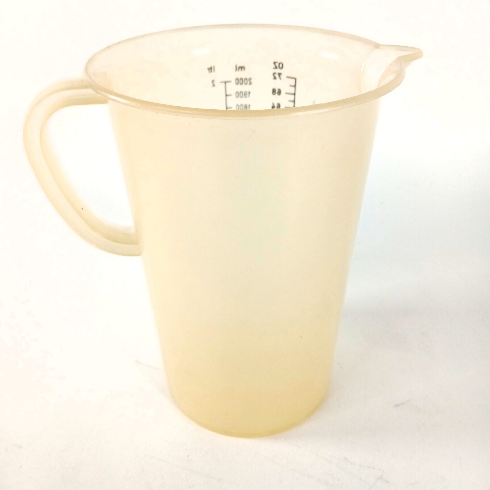 2 Ltr VITRI Heavy Duty Plastic Darkroom Beaker/Pitcher Germany 8" Tall