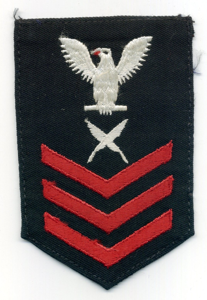US Navy E6 Yeoman First Class Petty Officer Rating Rank Patch