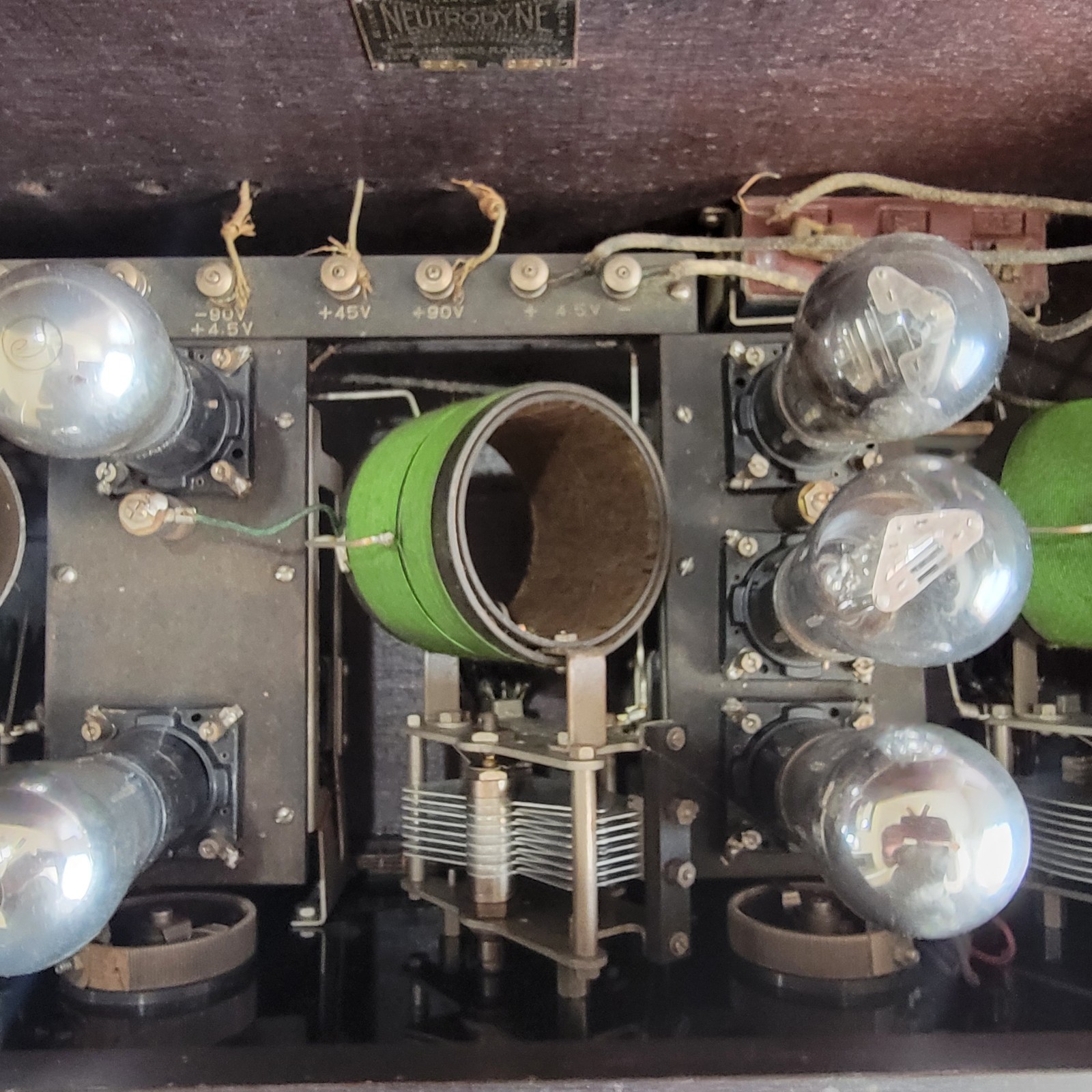 Antique Silvertone King-Hinners NEUTRODYNE in Wood Case 1924 Untested