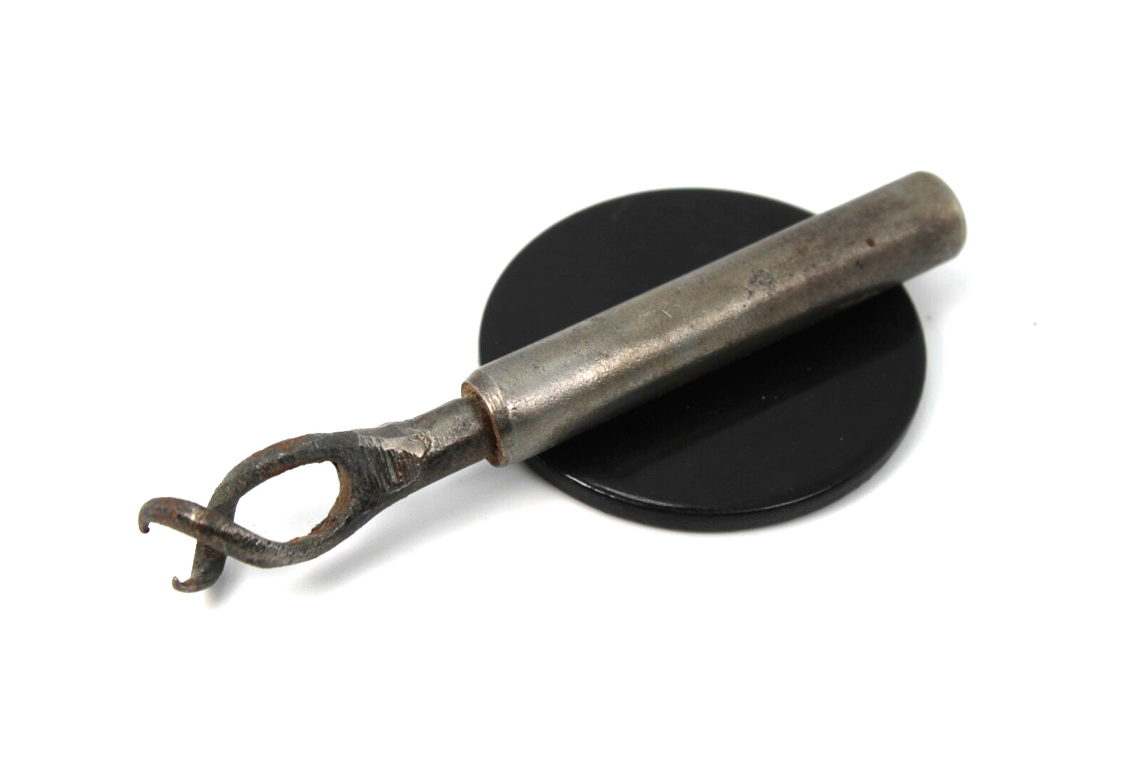 Antique Iron CLEANING TOW WORM for Musket - Civil War era Puller 19th century