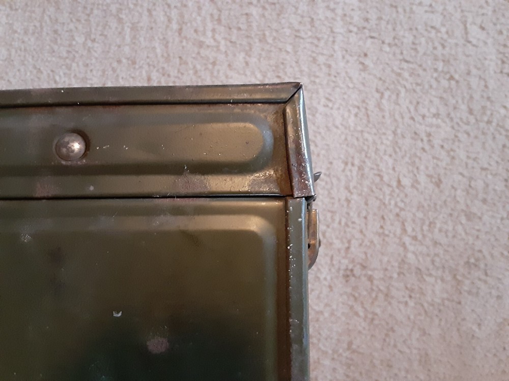 Vintage Eagle Lock Co. tackle or tool box BROKEN LOCK