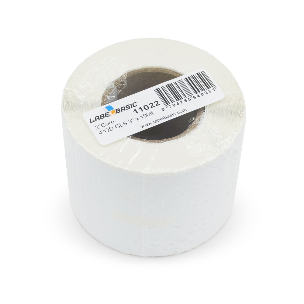 Labels for Epson CW-C4000 Printer 3" Continuous Label Rolls 100 ft Glossy Bla...