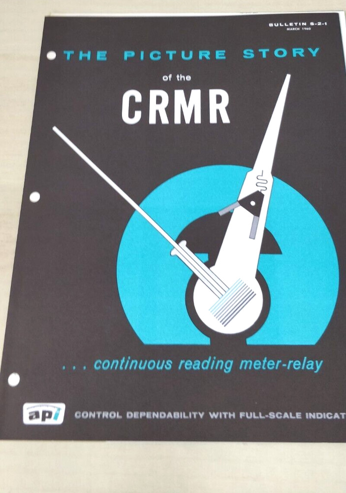 1960 ~ API ~ CRMR ~ Continuous Reading Meter Relays ~ Sales Brochure / Catalog