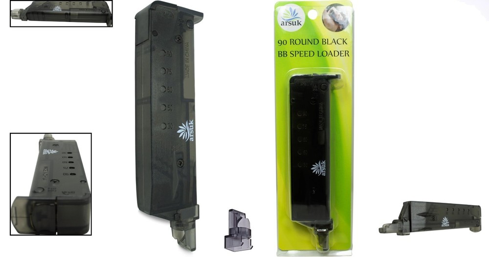 90-Round 6mm Airsoft Speed Loader - Compact Design with Universal Adapter