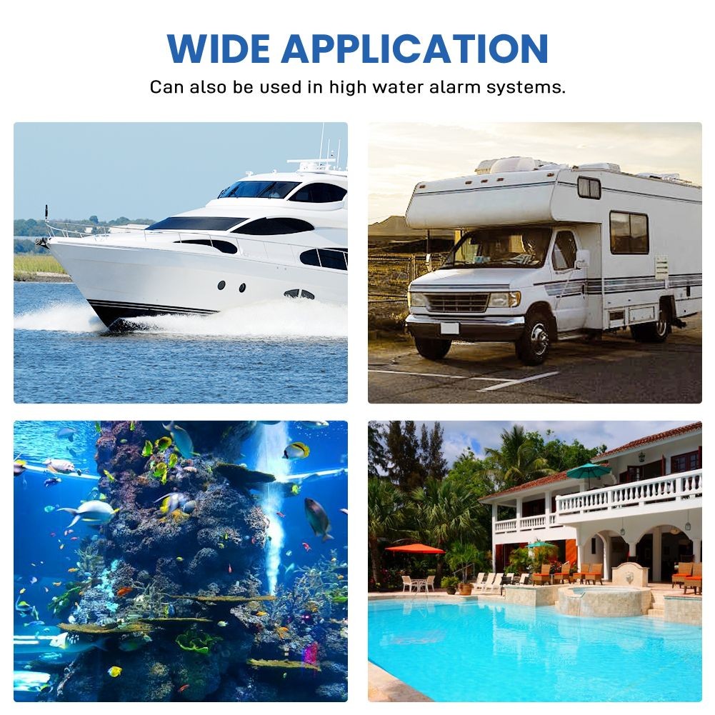 2x Automatic Boat Bilge Pump Float Switch - 12/24/32VDC, 20A for Boat Water Pump