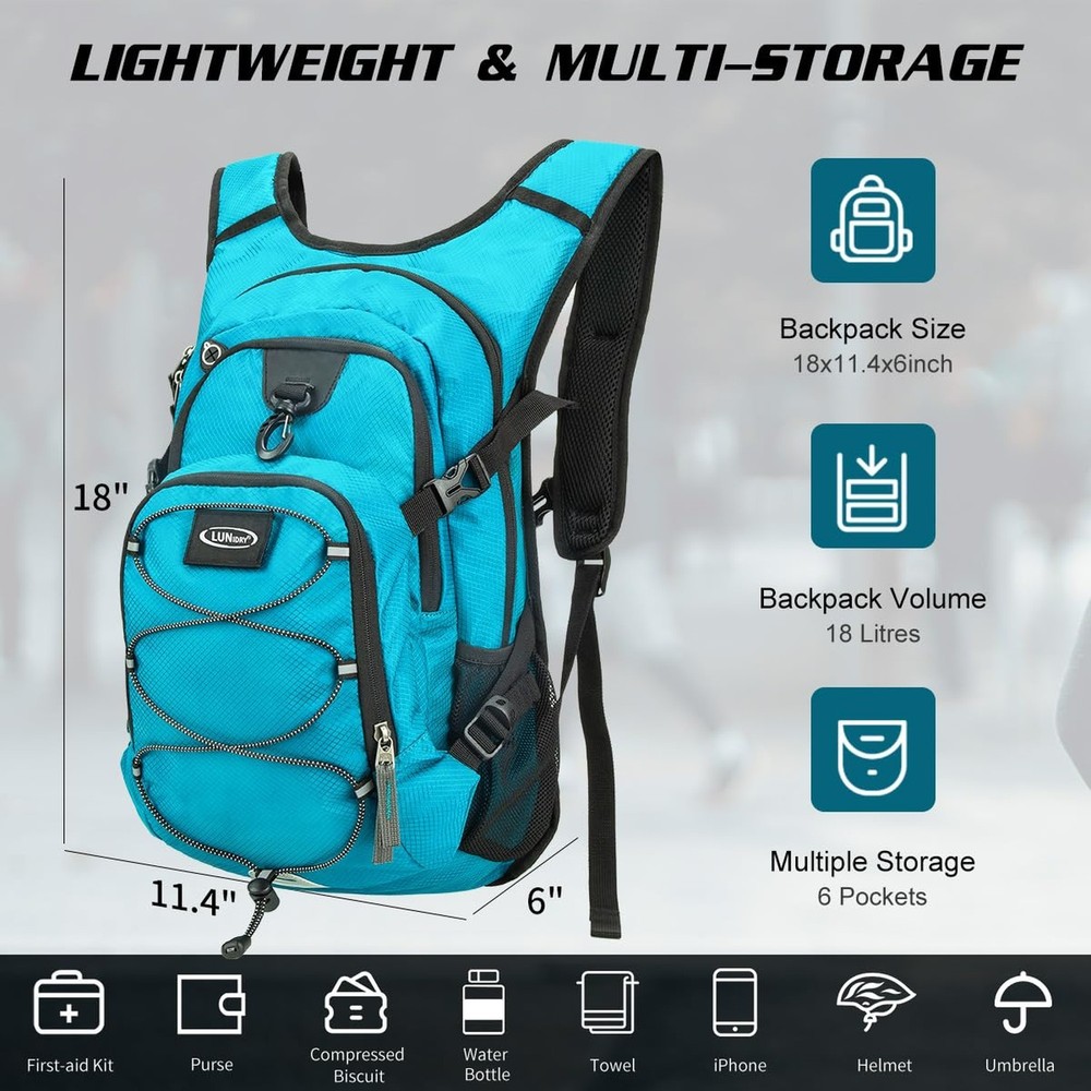 Hydration Backpack with 3L Water Bladder, Insulated Running Hydration Pack Hy...