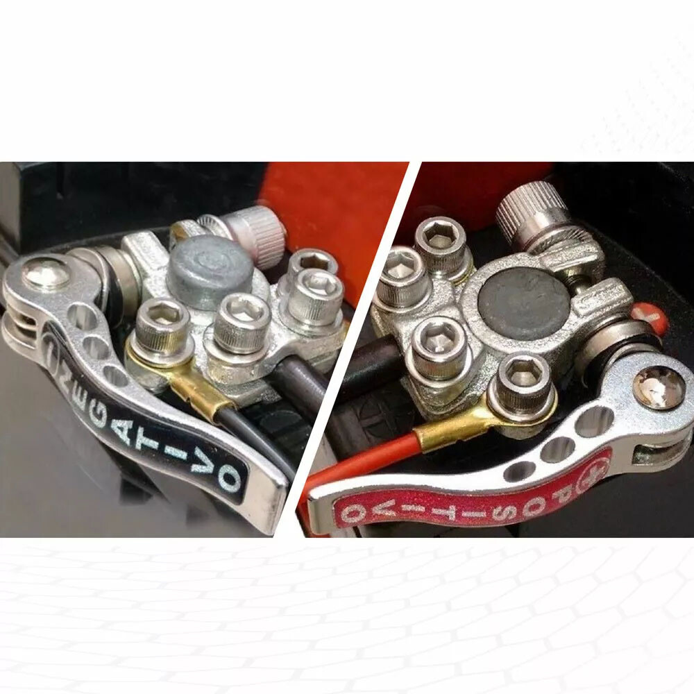 2PCS Car Battery Terminal Connectors Top Post Quick Release Positive Negative