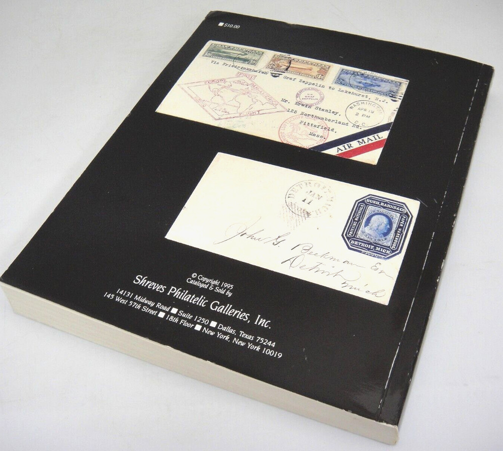 Shreves Stamp Auction Catalog Collectors Series Including Derby Collection 1995