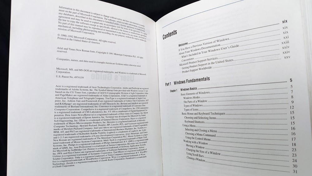 Vintage Microsoft Windows Version 3.1 User Guide for Acer Computers 1992