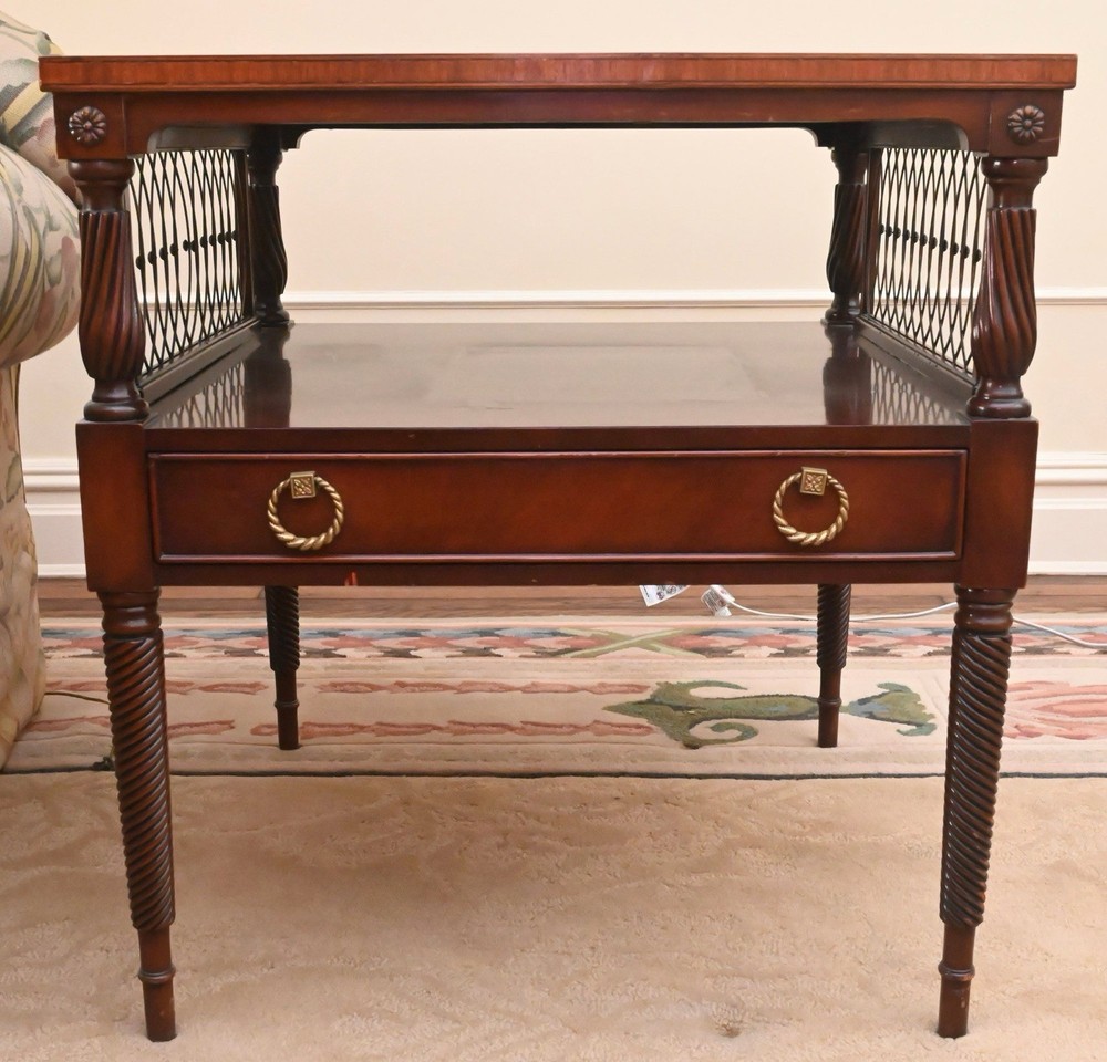 Irwin Mahogany Two-Tier Side Tables