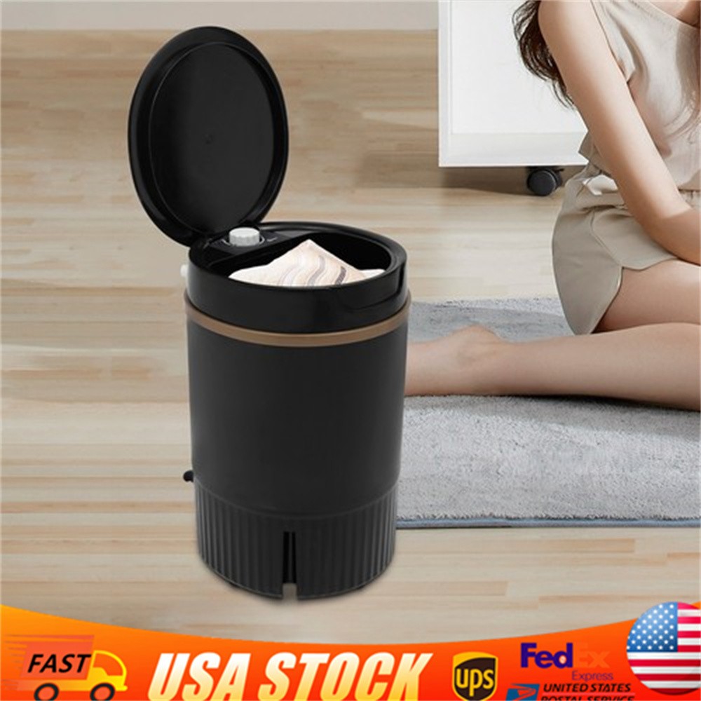 Portable Mini Washing Machine Washer with Drainage Basket Multi-Functional Black