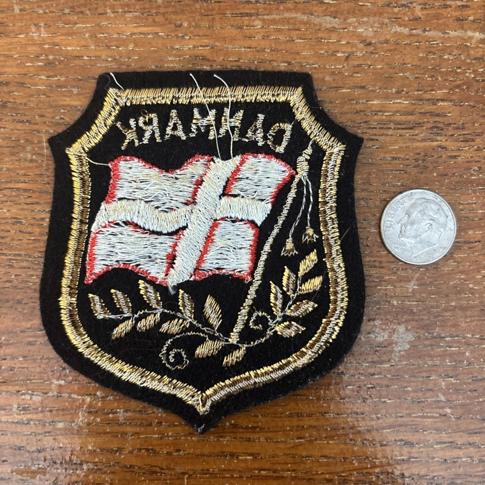 Dannebrog Denmark flag shield patch