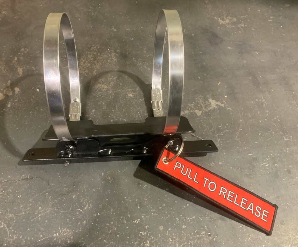 F4 Fabrication Quick release fire extinguisher bracket