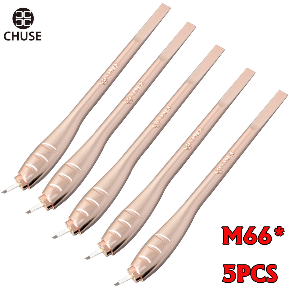 CHUSE 5pcs Microblading Pen Eyebrows Manual Tattoo Micro Blades SPMU Sterilized
