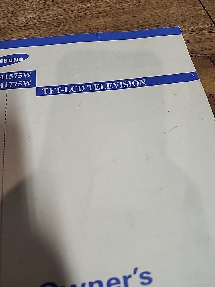 Samsung Tft-lcd Television Owners Instructions Book