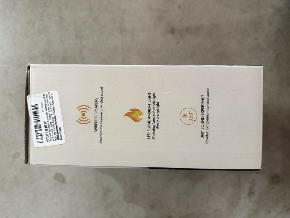 Outdoor Bluetooth IPX6 Flame Ambient Light Speakers - 2 Pack