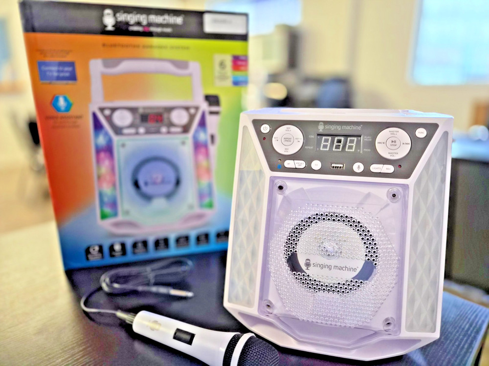 Singing Machine White SML2350 Bluetooth CDG Karaoke Machine