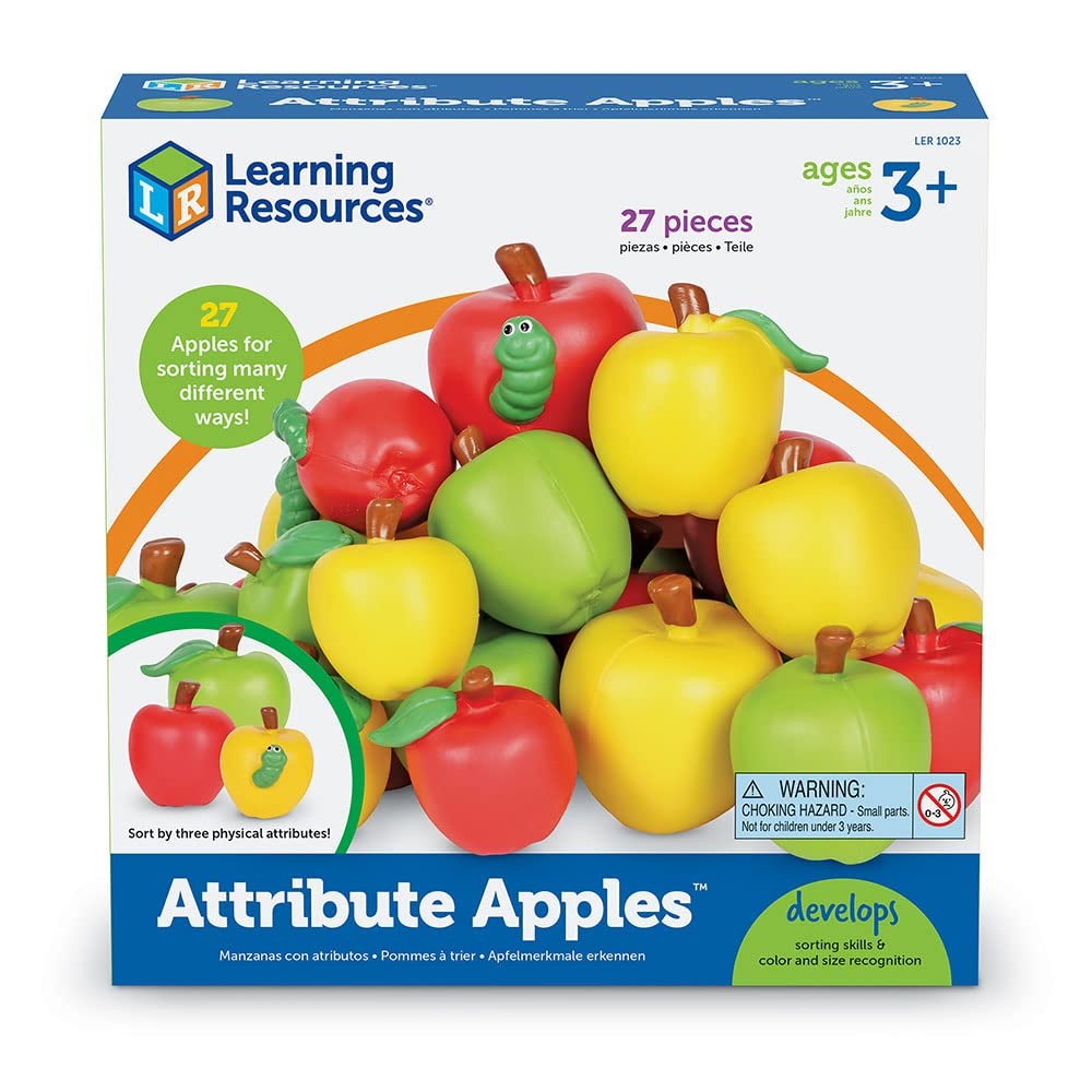 Learning Resources Attribute Apples - Preschool 1.75 inches, Multi-color