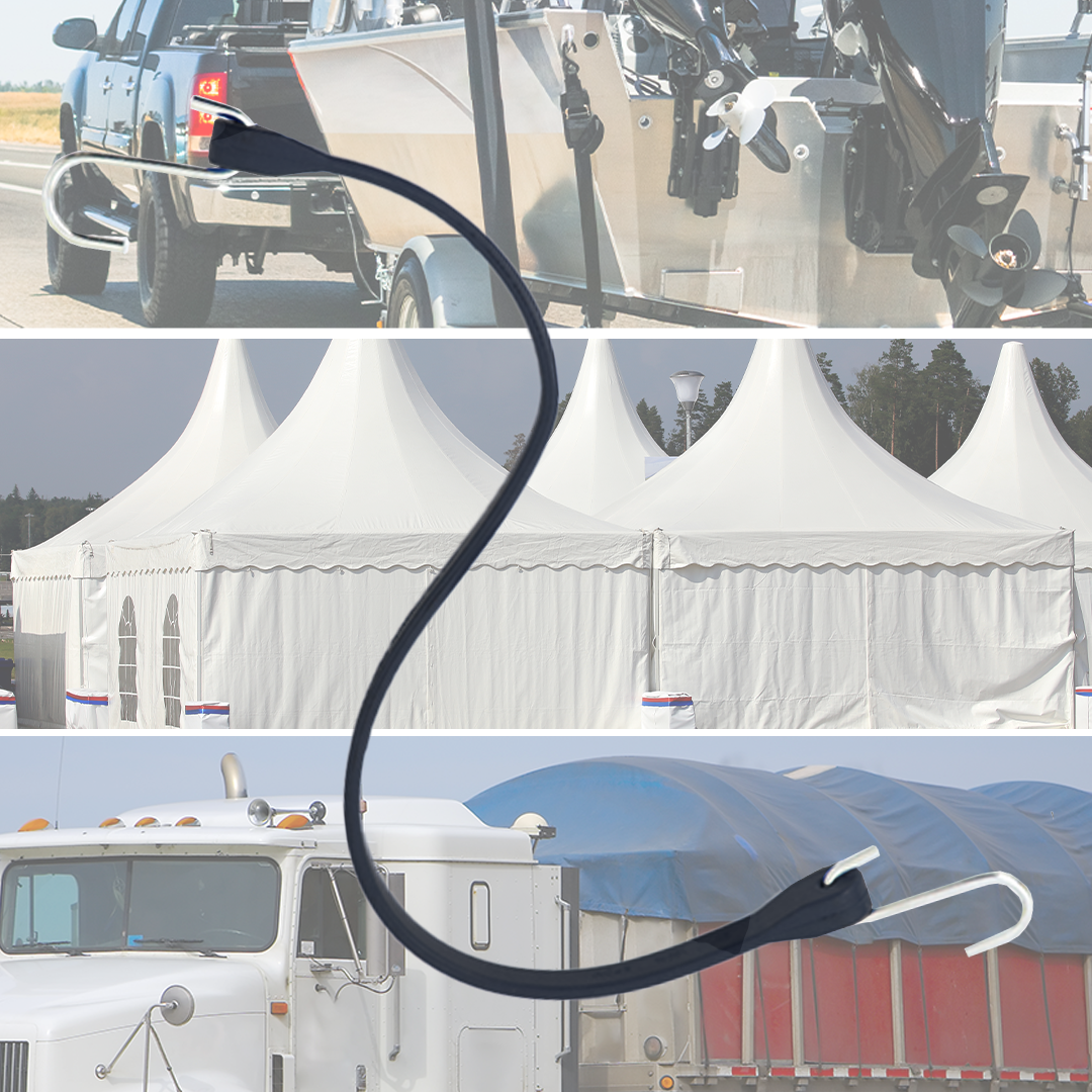 Boxer EPDM Tarp Strap 10" - 10 Pack - Bungee Cords Heavy Duty
