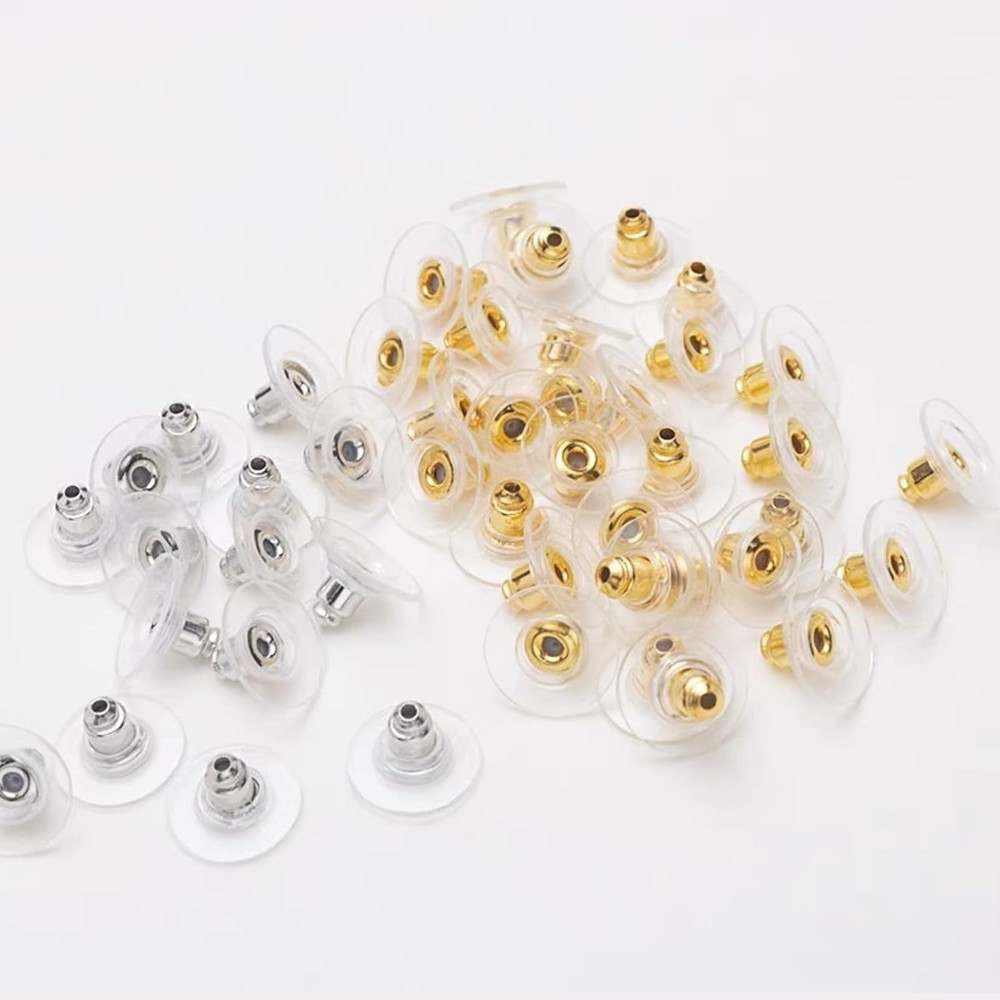 Earring Backs, Safety Back Stopper Clutch Ear Locking Gold,Silver