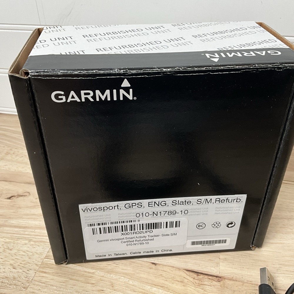 Garmin Vivosport Slate Smart Activity Tracker - Small/Medium - Tested