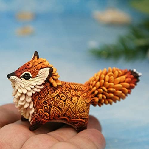 Fox Totem Statue Gift for Friends Animal Resin Crafts Ornaments Sculpture