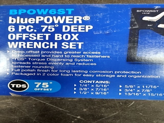 Cornwell Tools Blue Power BPOW6ST Offset Box Wrenches (519329)