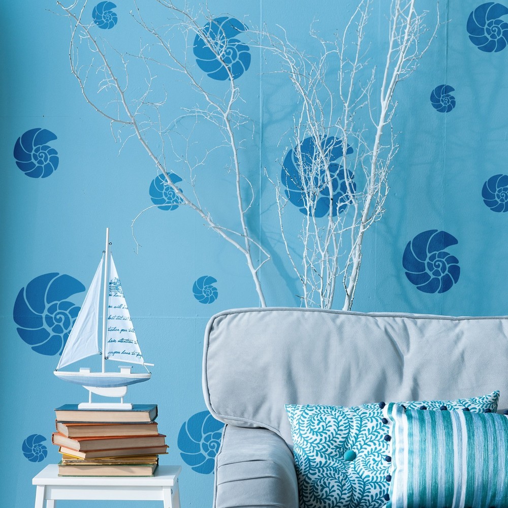 KIDS Reusable Plastic Stencils (5 pcs) // NAUTILUS SHELL