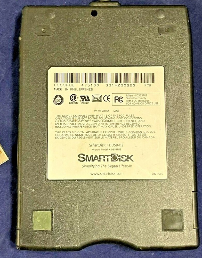 EXTERNAL FLOPPY DISK- SmartDisk FDUSB-B2 DT53FUE