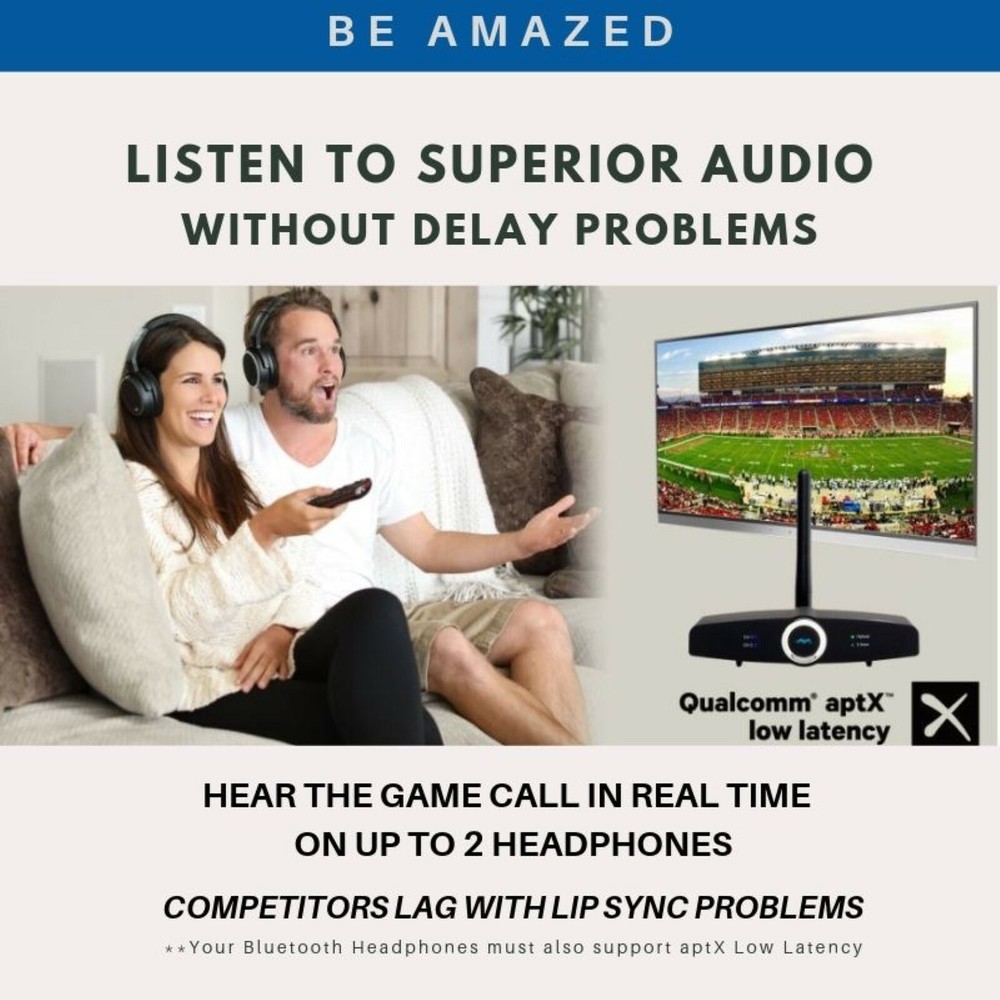 New Bluetooth Transmitter Range Extender for TV home stereo Headphones Speakers