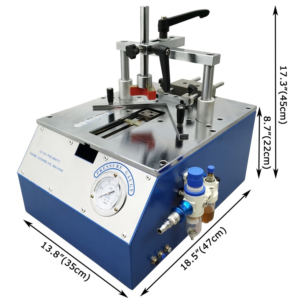 Pneumatic Frame Assembling Machine Corner Stapler Nail Angle Machine 7/10/12