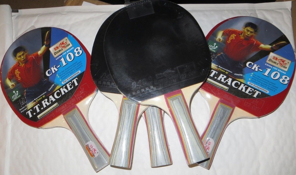 GoodBasic Long Handle (Shakehand) Ping Pong Paddle Table Tennis Racket Bat Blade