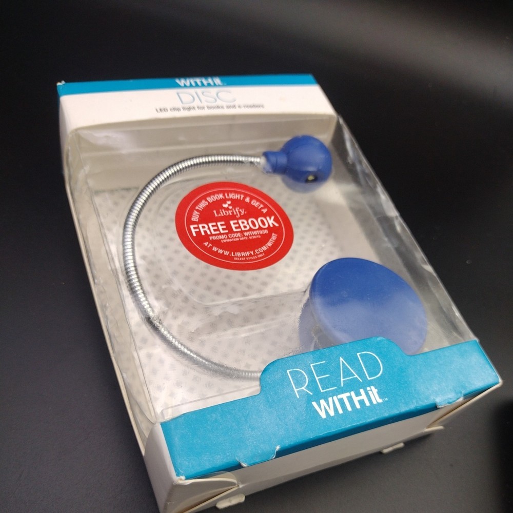 Withit Disc Led Book Light, Blue open box