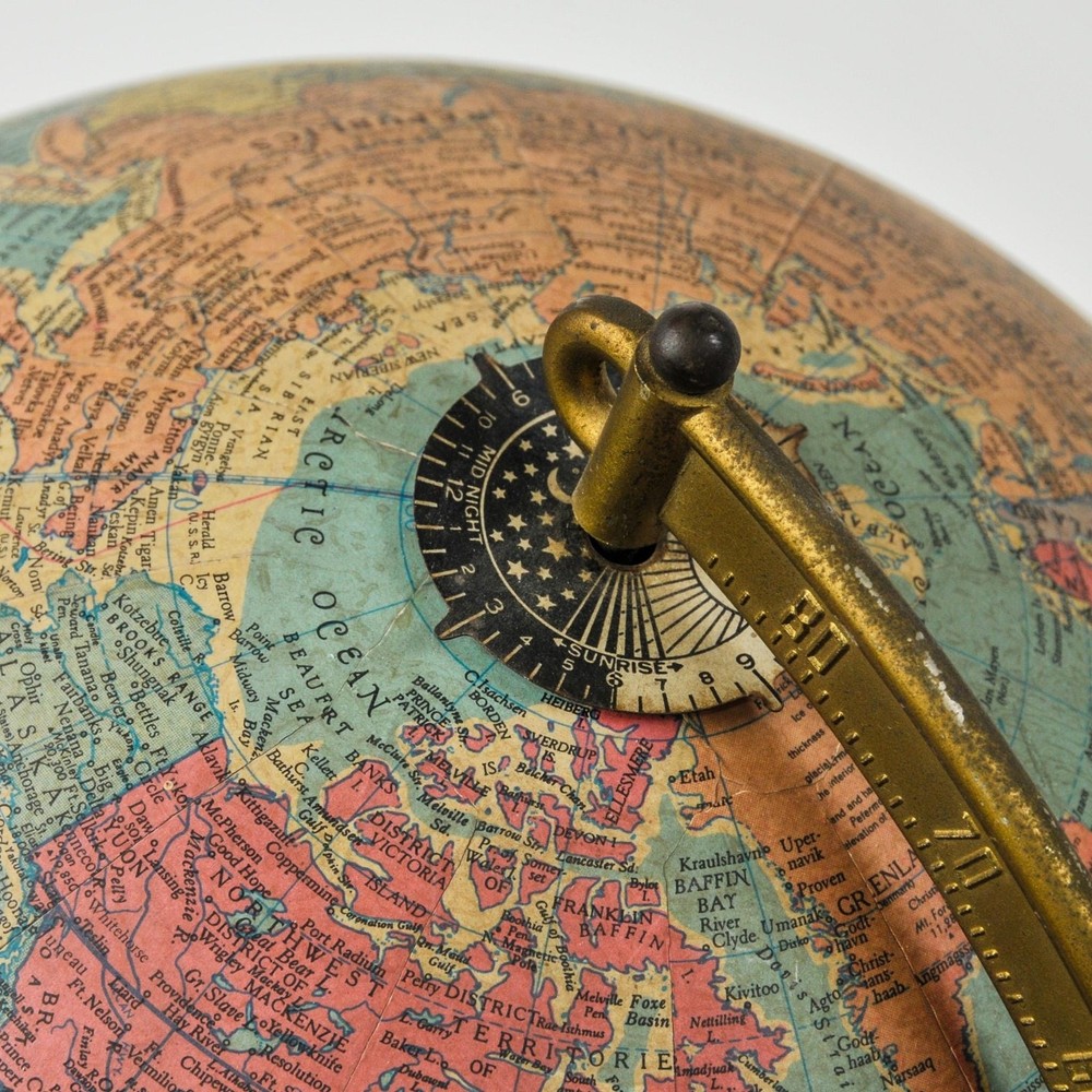 Vintage Replogle 10" Reference Globe Mid Century Atomic Style