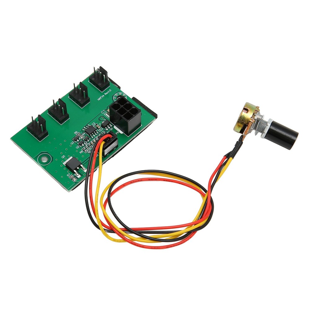PC Fan Speed Controller DC 12V PWM 4 Way 11.8in Cable Easy Installation PC