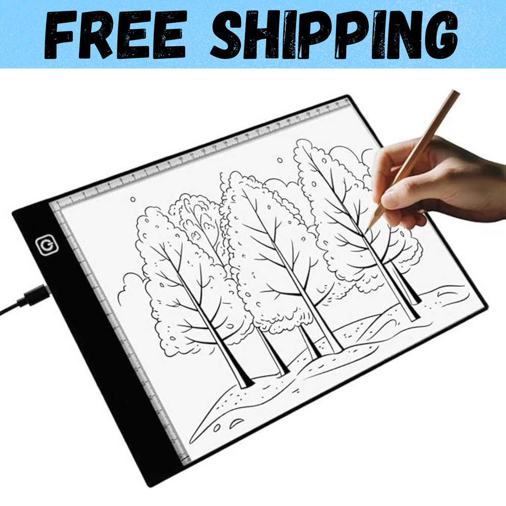A4 LED Light Box for Tracing and Drawing - Ultra Thin Adjustable Light Table,...