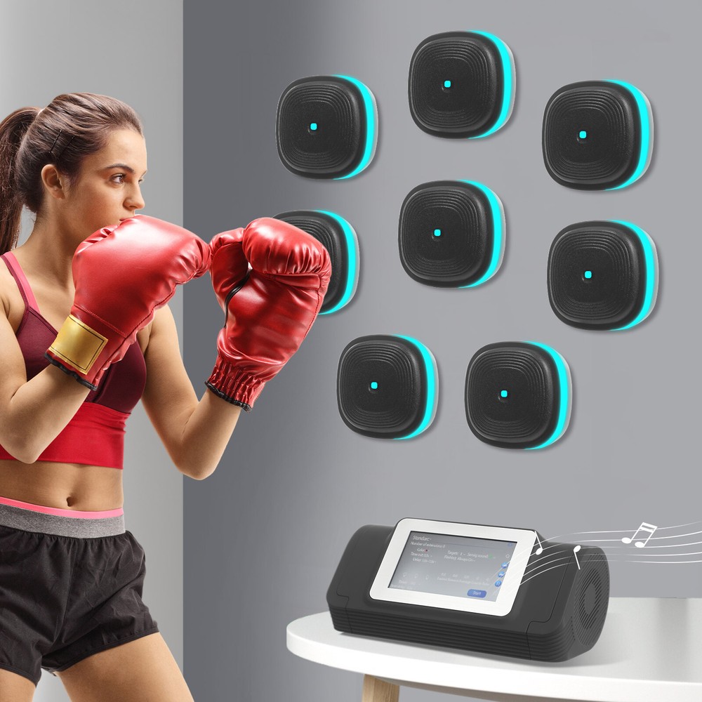 6-Light Colors Boxing Targets Split Musical Boxing Punching Machine Bluetooth