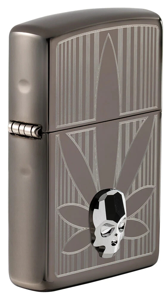 Zippo Crystal Skull Design Black Ice 48773