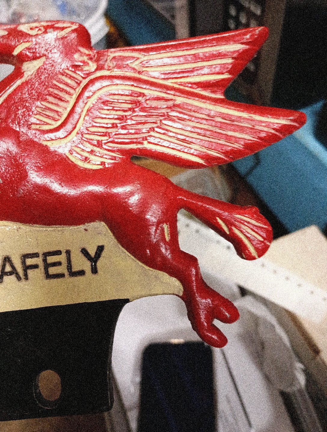 Metal Pegasus Drive Safely Topper