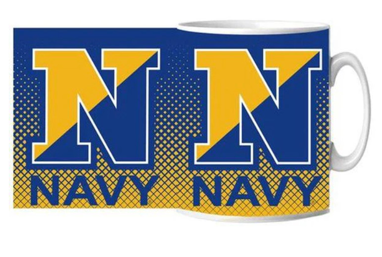 NAVY BLUE DIAMONDS CERAMIC MUG 15OZ