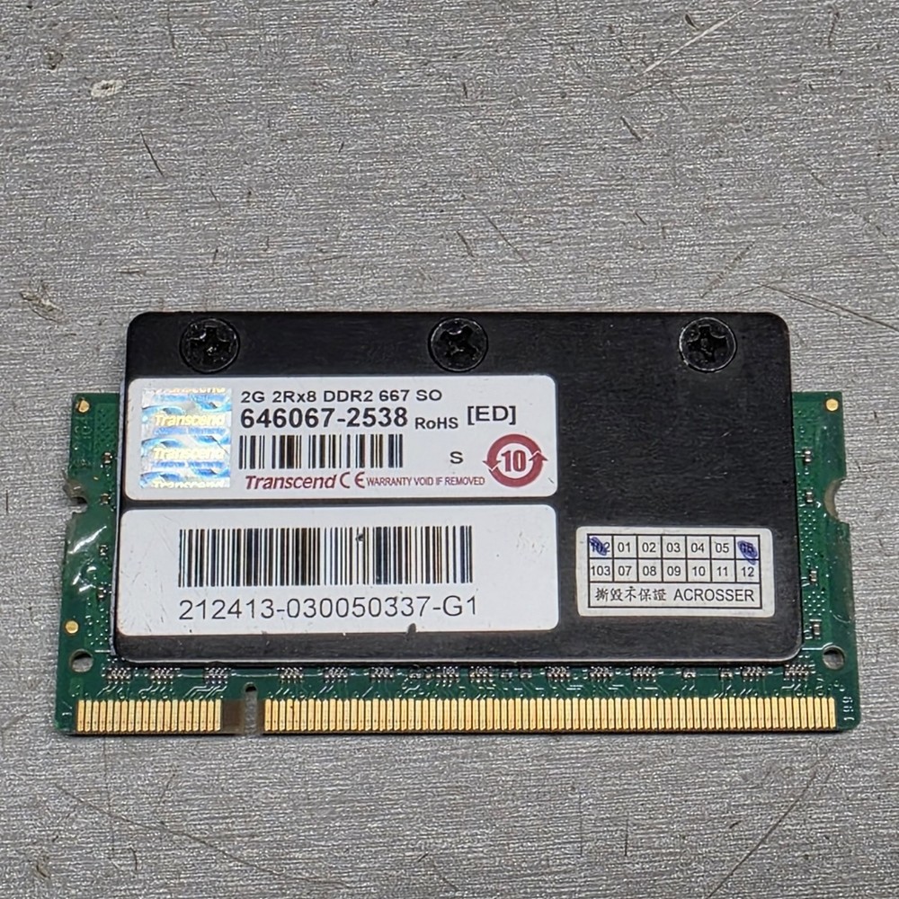 Transcend 2GB DDR2 667MHz SO-DIMM Laptop Memory RAM Module