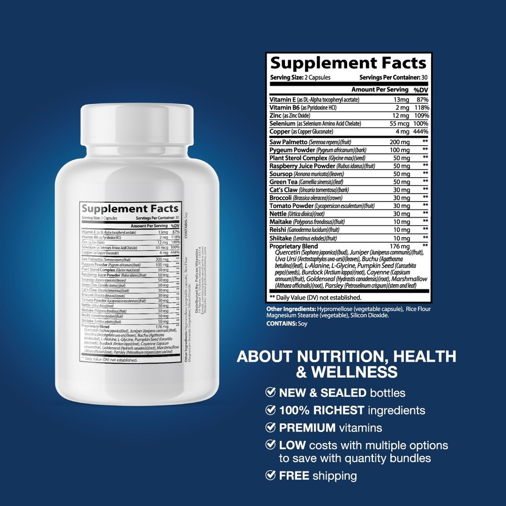 ProstaEase- Prostate Support- 3 Bottles- 180 Capsules