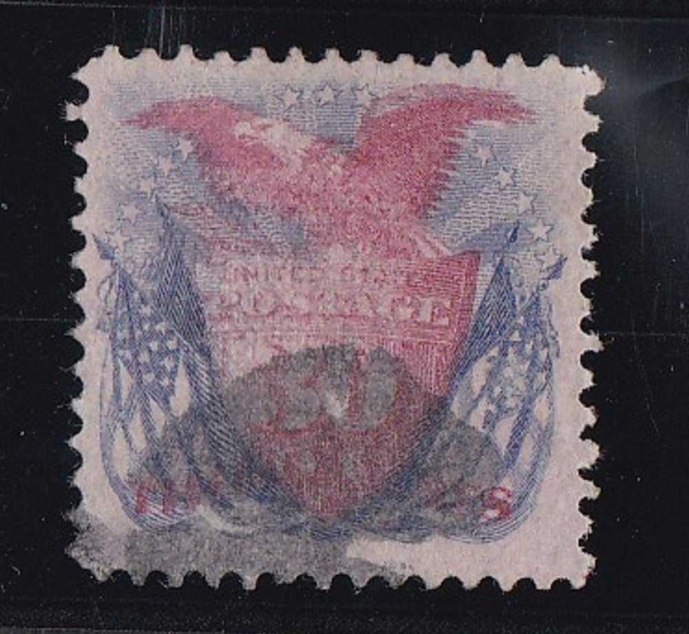 USA 1869 USED 30c SHIELD EAGLE FLAGS #121