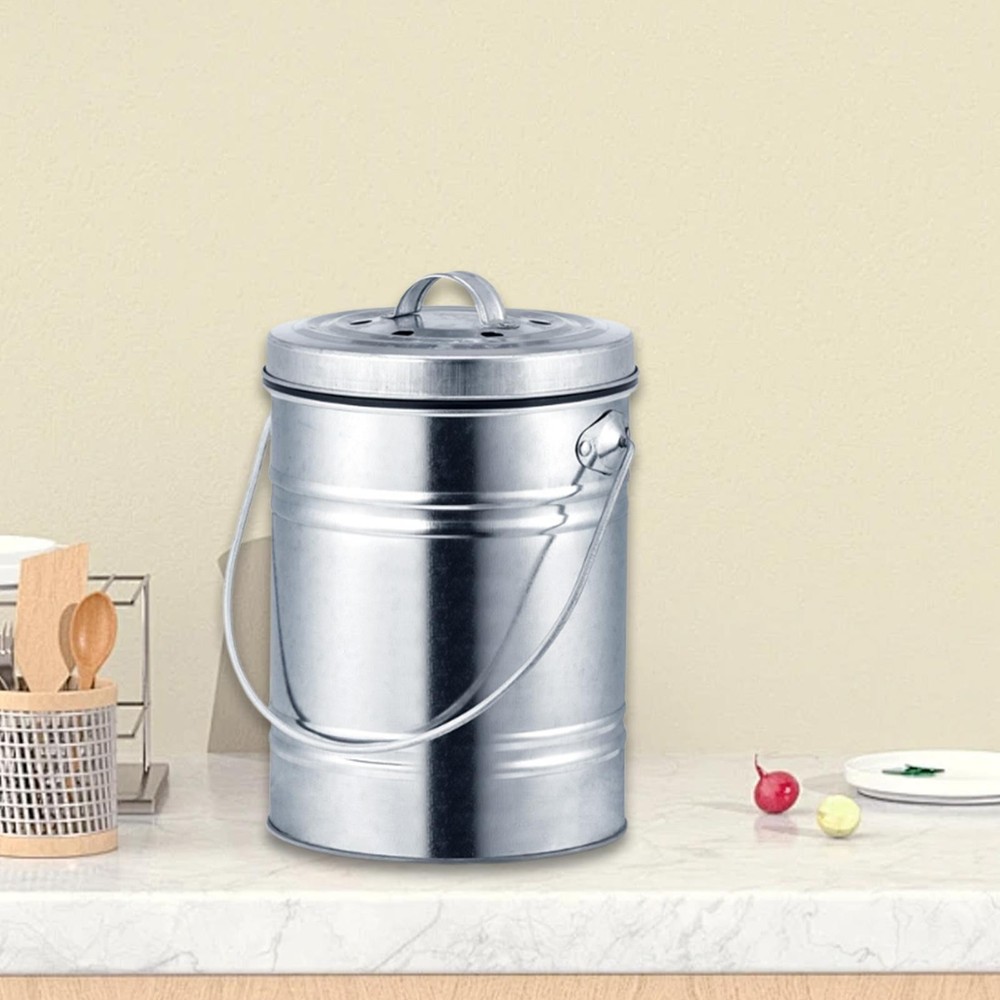 Kitchen Compost Bin Composting Container Includes Inner Bucket Liner Portable