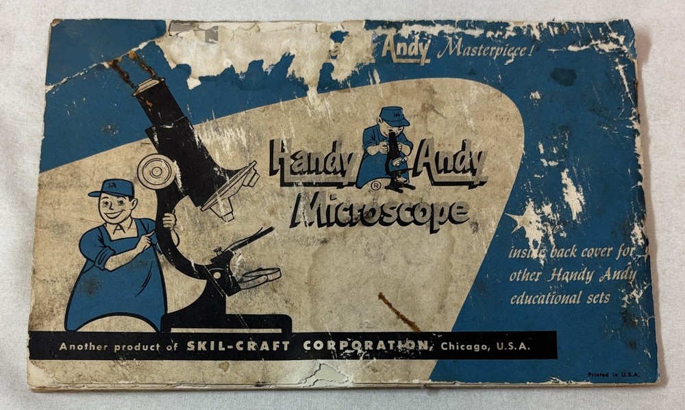 1954 Skil-Craft HANDY ANDY MICROSCOPE HANDBOOK ~ low grade