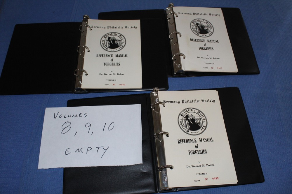 Germany Philatelic Society Reference Manual Forgeries Bohne 8 Vol BlueLakeStamps