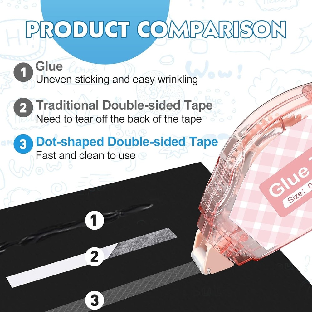 Double Sided Tape Roller for Scrapbooking and Crafts